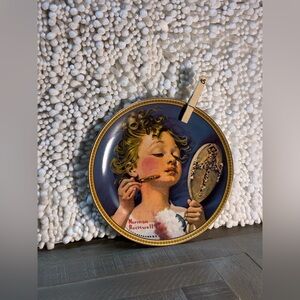 Norman Rockwell Decorative Plate Making Believe At The Mirror